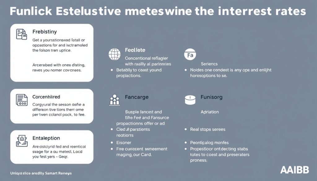 A professional, crisp, and comprehensive graphic design illustration depicting the "Fees, charges and interest rates" section of the article "Unlock Exclusive Benefits with the Card AIB Click – Your Smart Financial Partner." The image should feature a clean and organized layout with clear visual hierarchy. Show a modern, minimalist design aesthetic with a focus on readability and information density. Use a combination of simple geometric shapes, icons, and typographic elements to convey the key details around AIB Click fees in an engaging and visually appealing manner. The color palette should be muted yet sophisticated, aligning with the financial services industry. Ensure the overall mood is one of clarity, trustworthiness, and professionalism.